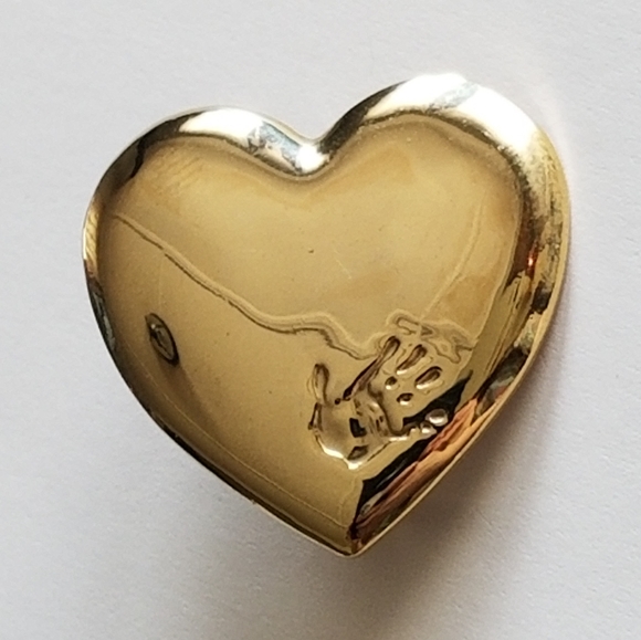 Vintage brooch The Variety Club heart with handprint broach pin gold tone - Picture 8 of 8